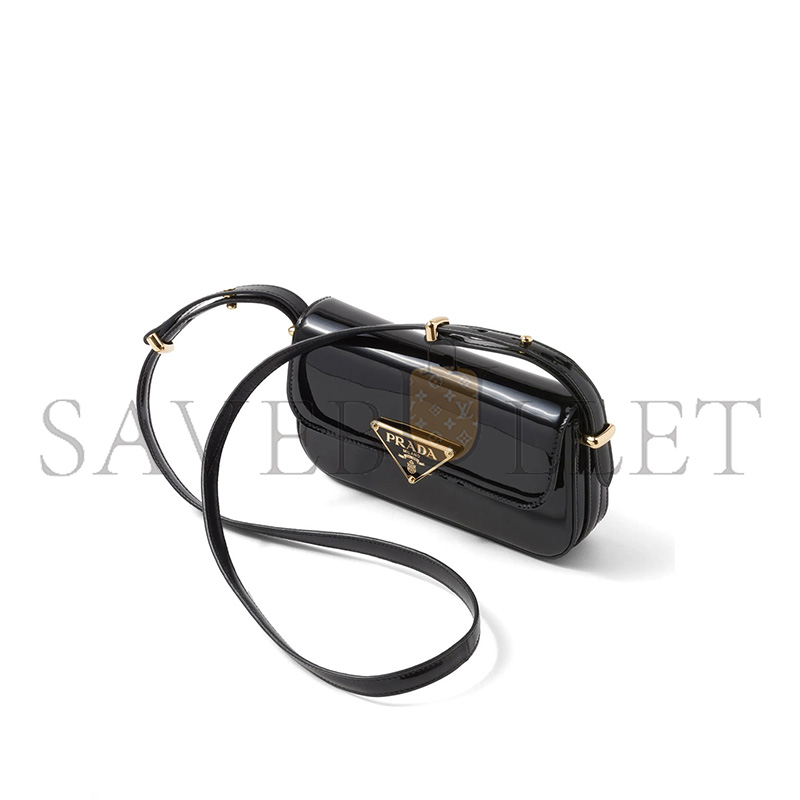 Pra*a logo-plaque leather shoulder bag 1bd339 (20.5*10.5*4cm)
